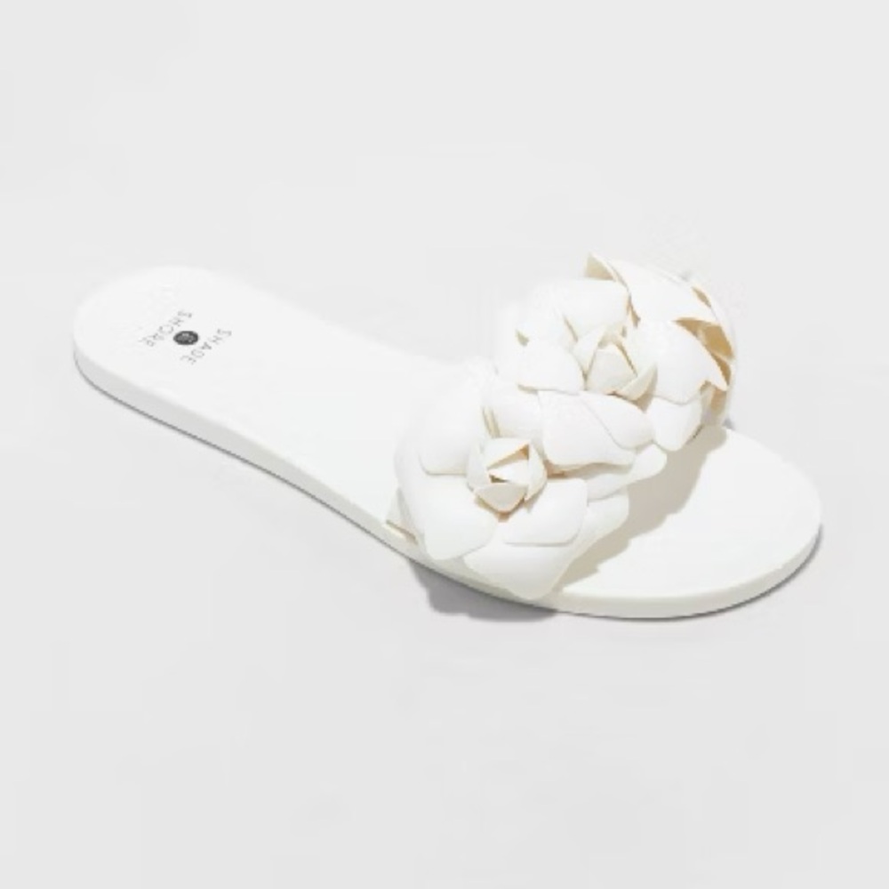 Shade & Shore White Mallory Jelly Sandals
